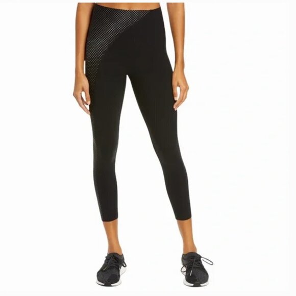 Spanx Every.Wear Asymmetrical Reflective Leggings Large - Picture 1 of 13